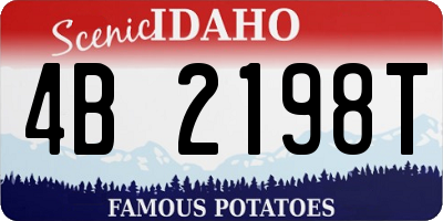 ID license plate 4B2198T