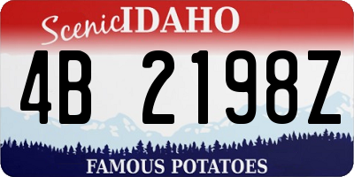 ID license plate 4B2198Z