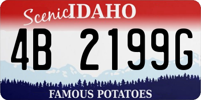 ID license plate 4B2199G