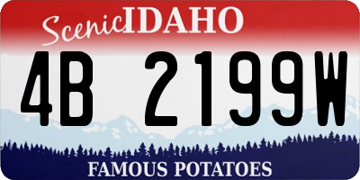 ID license plate 4B2199W