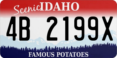 ID license plate 4B2199X