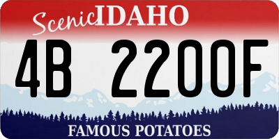 ID license plate 4B2200F
