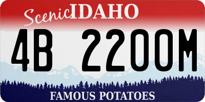 ID license plate 4B2200M