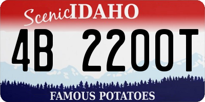 ID license plate 4B2200T