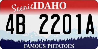 ID license plate 4B2201A