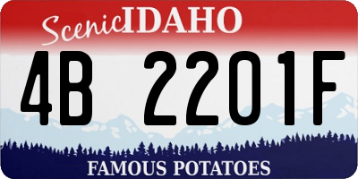 ID license plate 4B2201F