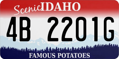 ID license plate 4B2201G