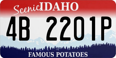 ID license plate 4B2201P