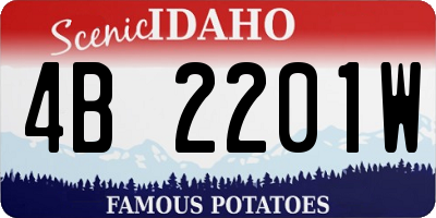 ID license plate 4B2201W