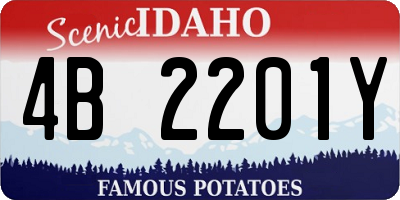ID license plate 4B2201Y