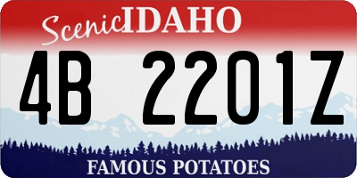 ID license plate 4B2201Z