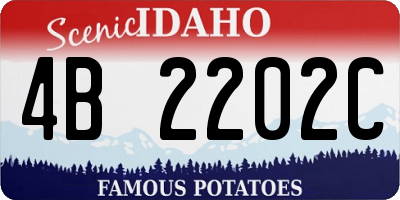 ID license plate 4B2202C
