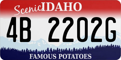 ID license plate 4B2202G