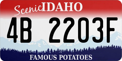 ID license plate 4B2203F