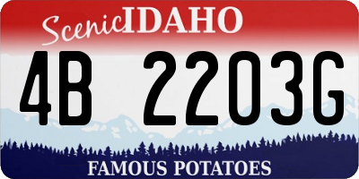ID license plate 4B2203G