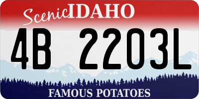ID license plate 4B2203L