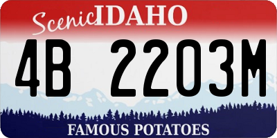 ID license plate 4B2203M