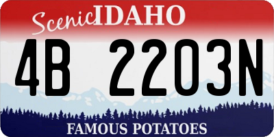 ID license plate 4B2203N
