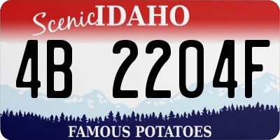 ID license plate 4B2204F