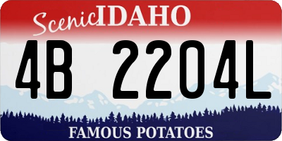 ID license plate 4B2204L
