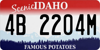 ID license plate 4B2204M