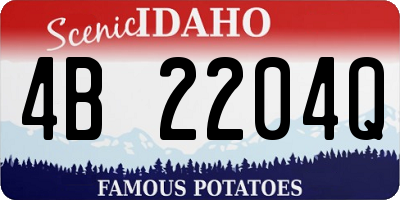 ID license plate 4B2204Q