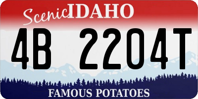 ID license plate 4B2204T