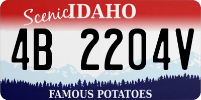 ID license plate 4B2204V