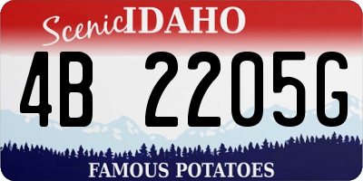 ID license plate 4B2205G