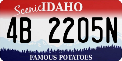 ID license plate 4B2205N