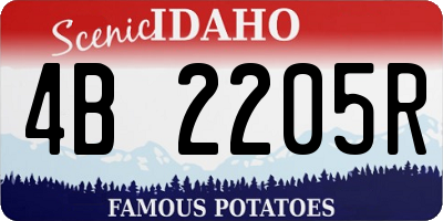 ID license plate 4B2205R