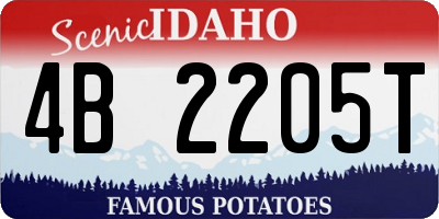 ID license plate 4B2205T
