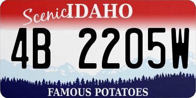 ID license plate 4B2205W