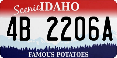 ID license plate 4B2206A
