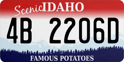 ID license plate 4B2206D