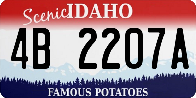 ID license plate 4B2207A