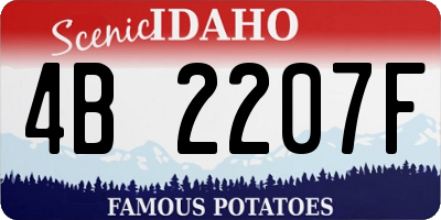 ID license plate 4B2207F