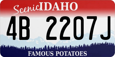 ID license plate 4B2207J