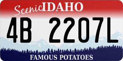 ID license plate 4B2207L