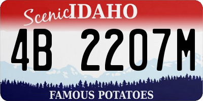 ID license plate 4B2207M
