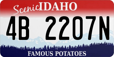 ID license plate 4B2207N