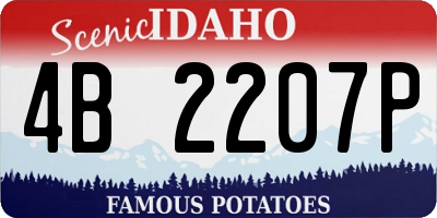 ID license plate 4B2207P