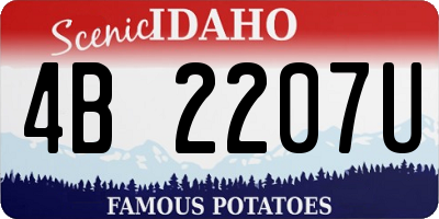 ID license plate 4B2207U