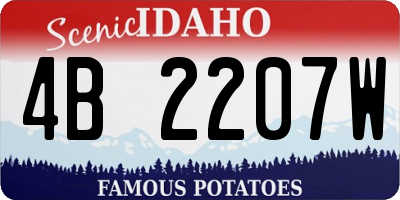 ID license plate 4B2207W
