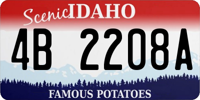 ID license plate 4B2208A
