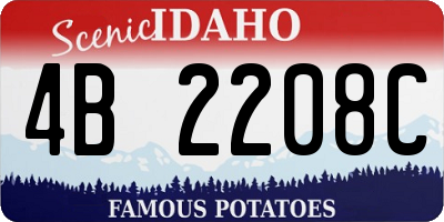 ID license plate 4B2208C