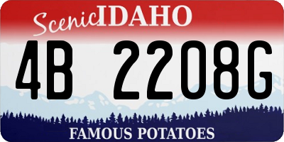 ID license plate 4B2208G