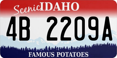 ID license plate 4B2209A