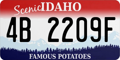 ID license plate 4B2209F