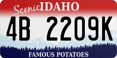 ID license plate 4B2209K